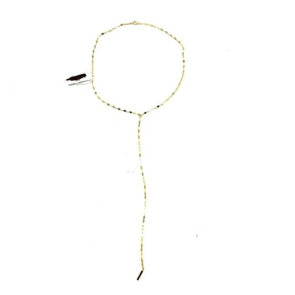 LANA Jewelry Mega Gloss Blake 14k Yellow Gold Lariat Necklace - Picture 3 of 9